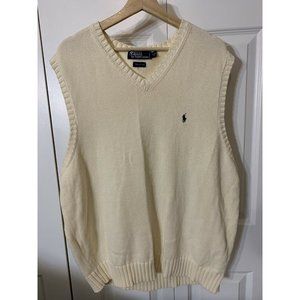 Polo Ralph Lauren‎ Ivory Vest Sz XLT Golf